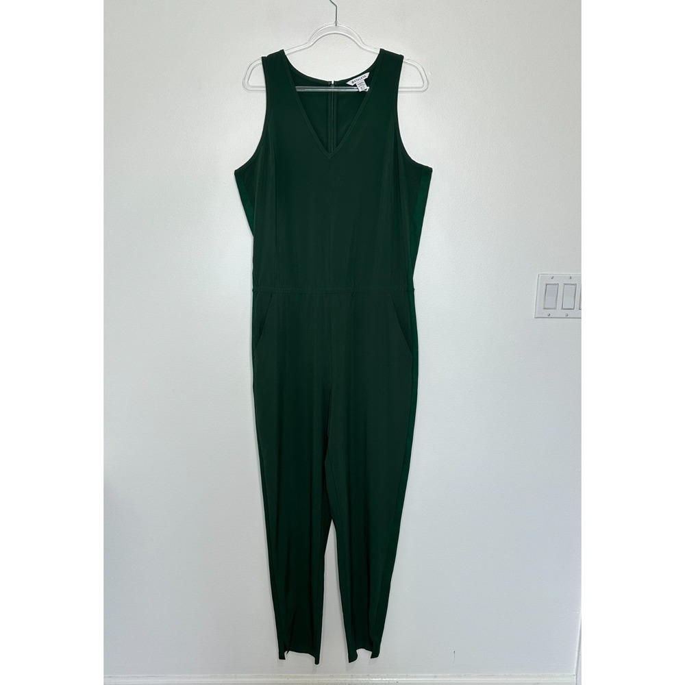Athleta Brooklyn Jumpsuit Size 16 Tall Vineyard Green Travel Stretch
